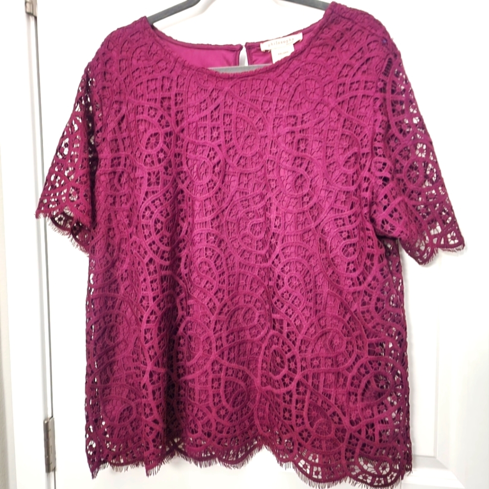 5/$30 Philosophy Lace Women's Top Size XXL
